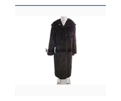 MATARA DYED SHEARED MINK COAT REVERSIBLE TO TAFFETA W/CAPE COLLAR