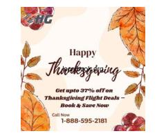 1-888-595-2181 Get upto 37% off on Thanksgiving Flight Deals
