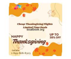 1-844-868-8303 Cheap Thanksgiving Flights and Get upto 47% off