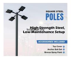 Square Steel Pole – Strong & Reliable Base Mount Steel Pole