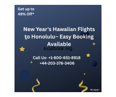 +1-800-651-8918 New Year's Hawaiian Flights to Honolulu