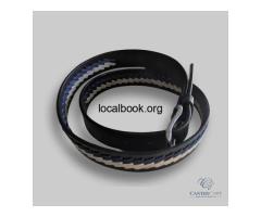 Shop Online Unisex Black Leather Belt CanterCart - 3