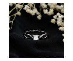 Certified Lab Princess Cut Diamond Infinity Promise Ring - 3
