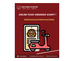 Top-notch Online Food Ordering Script Company - Become Vendor