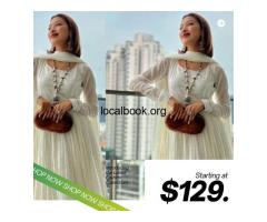 Buy Cotton Anarkali Suit Sets at JOVI India - 2
